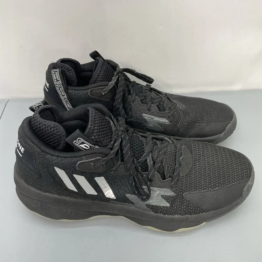 Adidas Dame 8 Admit One Basketball Mid Sneakers Shoes Athletic Black Mens 12